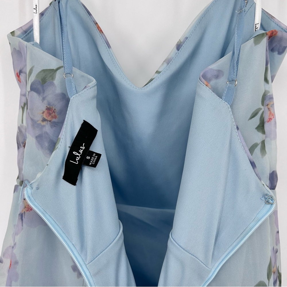 Lulu's Light Blue Floral Maxi Dress - Picture 5 of 11